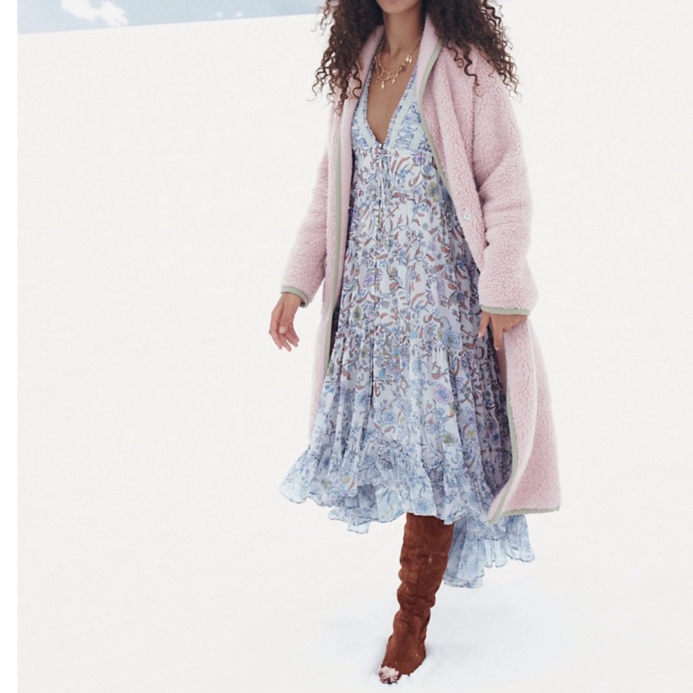 free people cassis midi dress Cassis Printed Chiffon Dress at Free people in yellow, size: S